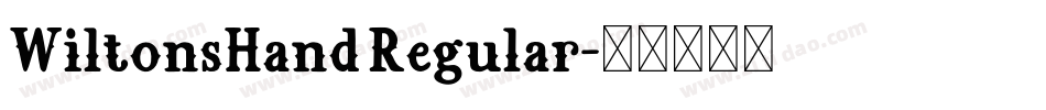 WiltonsHand Regular字体转换